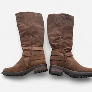 Brown suede like Slouchy y2k style Knee High Boots – Y2K Indie Cowgirl rave 6.5 thumbnail 2