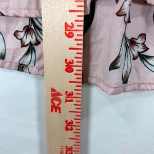 Lauren Ralph Lauren Floral Button Down Shirt Pink Green Long Sleeve Pockets Sz L thumbnail 3
