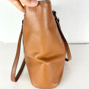 Dooney & Bourke Pebble Grain Lexington Tote Handbag Leather Caramel Brown thumbnail 4