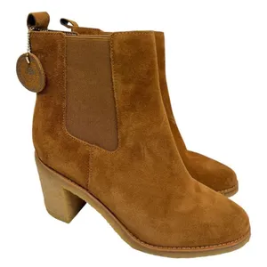 Lauren Ralph Lauren Marianna Tan Suede Chelsea Ankle Boots Block Heel Size 5.5B thumbnail 1