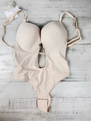 Slimers Plunge Backless Shapewear for Women: Low Back Tummy Control Shaper thumbnail 3