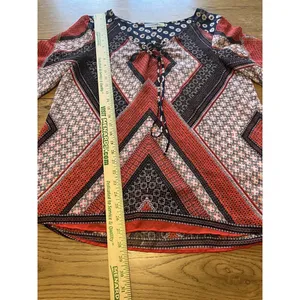Figueroa & Flower Blouse Shirt Women Size‎ Large Boho Tunic Floral Patchwork thumbnail 4