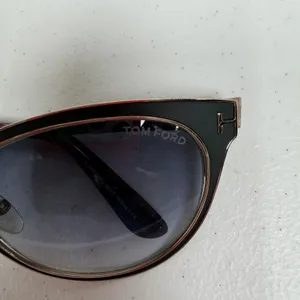 Tom Ford 56mm Sunglasses Nina TF373 Black Gold Cat Eye Gradient Italy Luxury thumbnail 3