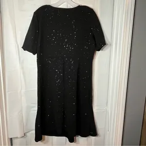 Dorothy Perkins Black Sparkly Maternity‎ Dress Womens Sz 10 Party Event Babymoon thumbnail 2