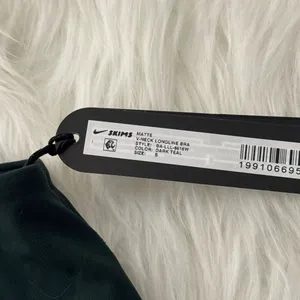 Nike Skims Matte V-Neck Longline Bra Dark Teal Size Small thumbnail 9