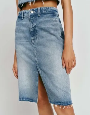 Dyani Denim Midi Skirt Size 25 thumbnail 1
