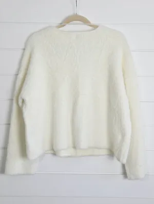 a new day Cream Fuzzy Button-Front Cardigan Sweater Size XXL NEW thumbnail 4