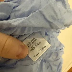 Tuckernuck Ashlyn Midi Lace Linen Cotton Dress in Forget Me Not Blue Size Small thumbnail 4