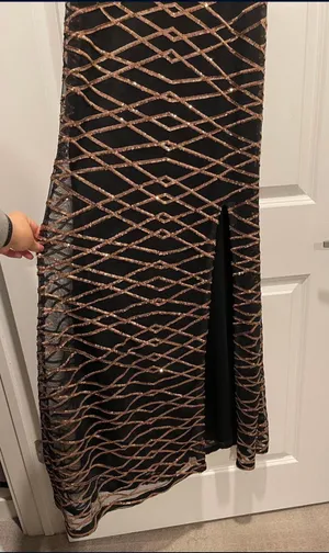 Boutique Prom Black/Rose Gold Sequin Dress thumbnail 4