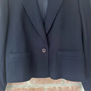 Vintage Pendleton Virgin Wool Blazer Suit Jacket Women’s 14 Navy Blue thumbnail 3