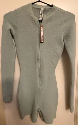 NWT SKIMS mint green cozy light onesie  thumbnail 2