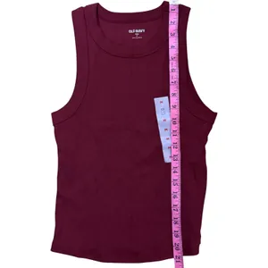 Old Navy Snug Fit Sleeveless Crop Top Maroon Color NWT Sz M thumbnail 7