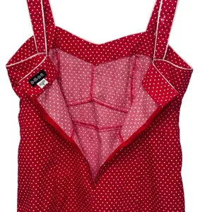 Vintage Aman Polka Dot Red Dress Plus Women Size 18 Cotton Sundress Cottagecore‎ thumbnail 5