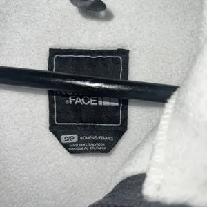 The North Face Denali Fleece Jacket Womens Size S White Gray Polartec Zipper thumbnail 2
