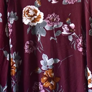Burgundy Floral Dress thumbnail 2