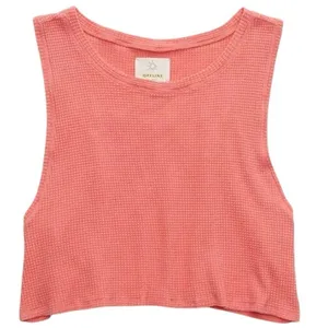 OFFLINE By Aerie Wow! Waffle Tank Top size small color rose pink soft shirt Euc thumbnail 1