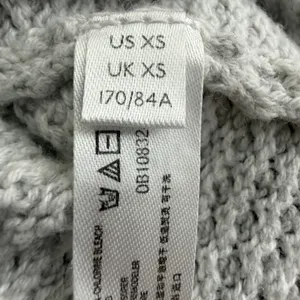 Free People FP Beach Hailee Sweater XS Gray Waffle Knit Henley Oversized Cotton thumbnail 12