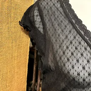 Old Navy Black Sheer Lace V-Neck Top thumbnail 3