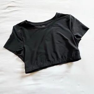 Aerie Smoothez Crop Top Bralette in True Black thumbnail 4