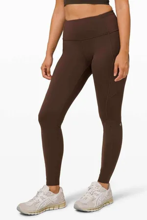 Lululemon Fast and Free High-Rise Tight 28 Brushed Nulux Brown Earth Size 6 thumbnail 1