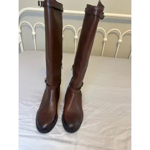 Antonio Melani Brown Riding Boots Leather Buckle Size 7.5 NWOT thumbnail 4