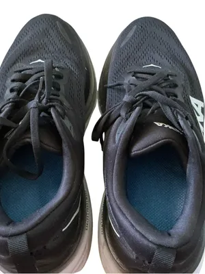 Hoka one Bondi 8 women’s running shoes size 9 black and white thumbnail 3