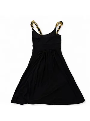 Arden B Black dress with gold chain straps thumbnail 5