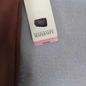 Destination Maternity Treggings Women Large Brown Over Belly Seamed Ankle Length thumbnail 4