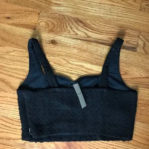 Abercrombie Tweed Black Textured Crop Top NWT thumbnail 3
