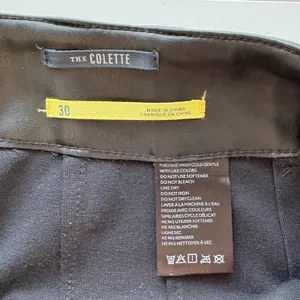 Maeve Anthropologie Colette Faux Leather Pants 30 Black Wide Leg High Rise‎ thumbnail 5