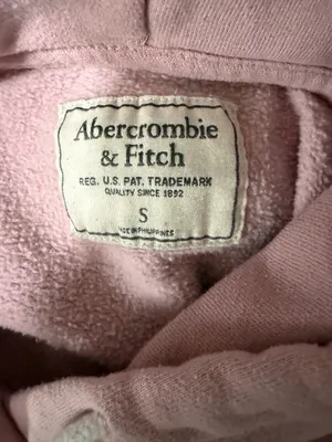 Abercrombie & Fitch Y2K Boyfriend Logo Hoodie Pink Small. thumbnail 5