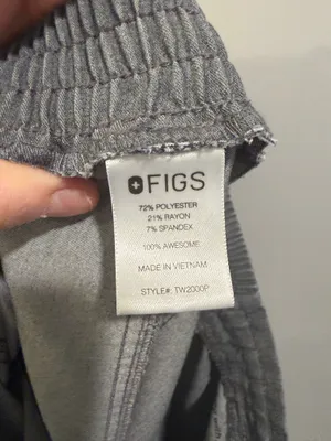 FIGS Yola Elastic Waistband Skinny Scrub Pants Graphite Grey PO 1290 thumbnail 9