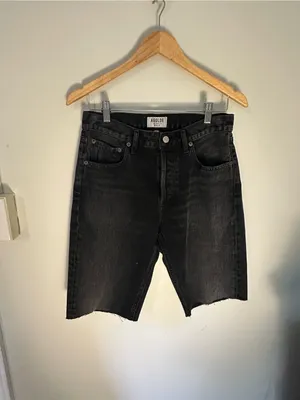 NWOT Agolde high waist Bermuda shorts black 27 thumbnail 2