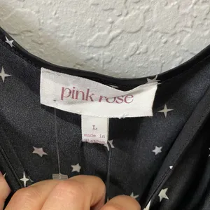 Pink Rose Black Star Cropped Cami Size Large NWT thumbnail 3