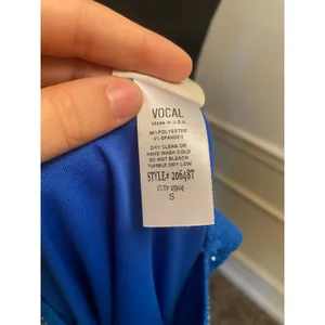 Vocal Apparel Y2K Royal Blue Rhinestone Tunic Tank Top - Handkerchief Hem thumbnail 5