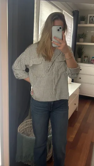 Max Studio Striped Blouse thumbnail 1