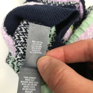 Aerie Knit Tube Top Bandeau Cotton Blend Navy Green Purple Womens Small thumbnail 4