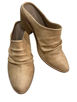 Boutique by Corkys Streaming Mules Women's 8 Tan Western Boho Coastal Cowgirl thumbnail 1