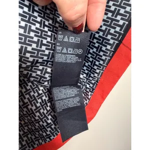 Tommy‎ Hilfiger Red Navy Stripe Double Breasted Trench Coat Jacket Size S P thumbnail 5
