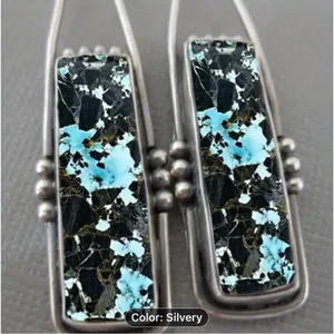 Vintage Bohemian Geometric Pendant Earrings thumbnail 3