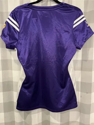 NFL Women's Lace-Up Football Tee - Purple & Gold thumbnail 3