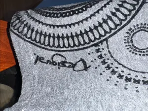 Desigual Gray V-Neck Long Sleeve Floral tee thumbnail 7