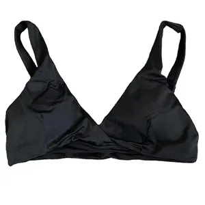 NWT Andie The Belmar Top Twisted V Neck Plunge Bikini Top Removable Cup M Black thumbnail 2