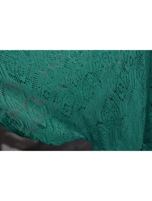 Eloquii Elements Sheer Crochet Lace Maxi Dress, Emerald Green, Plus Size 22/24 thumbnail 6