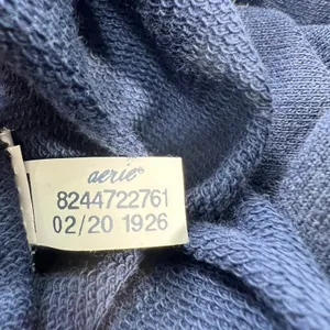 Aerie Cowl Neck Soft Pullover Sweatshirt Women's Small‎ P Faded Blue Side Slits thumbnail 6