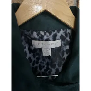 Laura Ashley Womens XL Tribeca Faux Suede Full Zip Moto Jacket Dark Green thumbnail 4