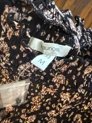 NWT Maurices Black Floral Strapless Maxi Dress Size Medium thumbnail 4