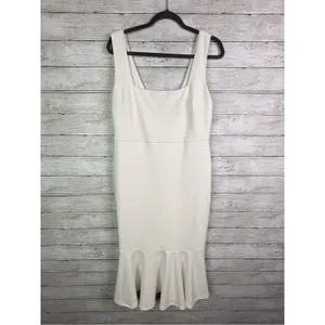 Lulus White Sleeveless Mermaid Hem Dress thumbnail 3