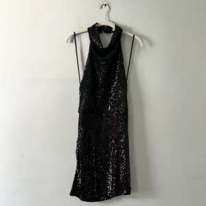 NWT Jada Halter Neck Sleeveless Black Sequin Dress thumbnail 4