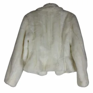 Ann Taylor LOFT Faux Fur Short Jacket White Size 4P thumbnail 10